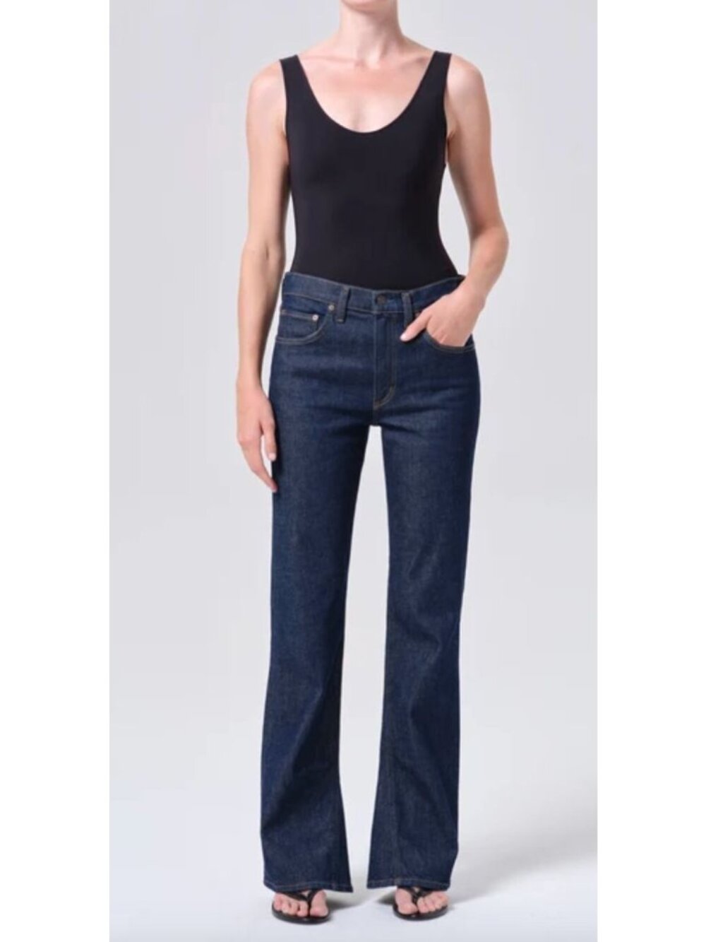 NWT Agolde Kick Boot Mid Rise Flare Jeans Size 28 in Reissue Indigo Blue